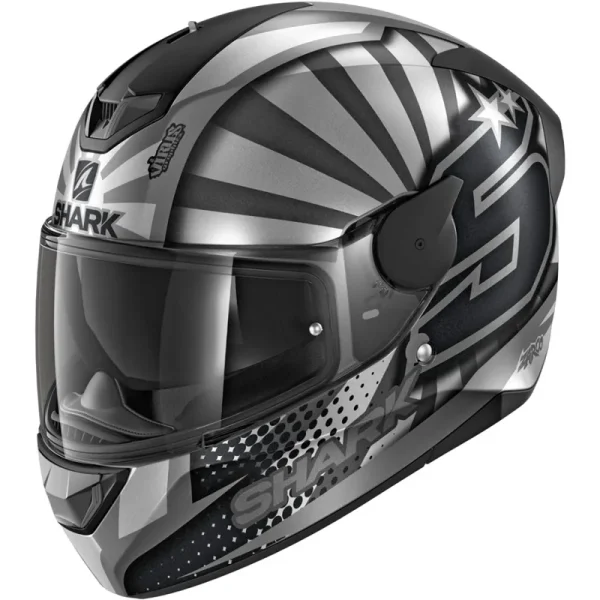 Capacete Shark D-Skwal 2 Johann Zarco - Preto & Cinza Fosco