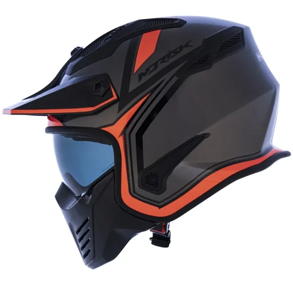 Capacete Norisk Darth II – Titanium & Laranja