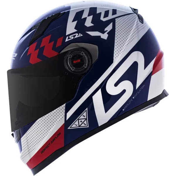 Capacete LS2 FF358 Podium Azul/Branco/Vermelho