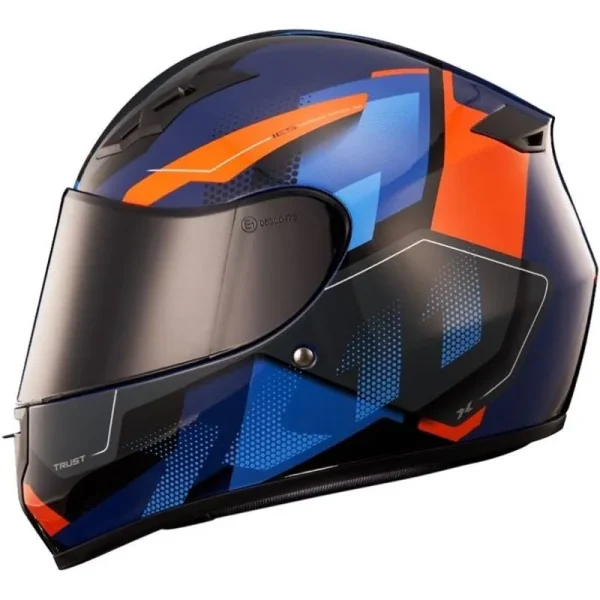 Capacete X-11 Trust Pro Transit Azul & Laranja