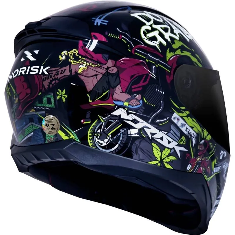 Capacete Norisk Razor Do Grau - Preto - Imagem 3