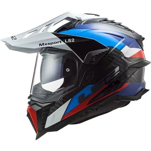 Capacete LS2 MX701 Explorer Carbon Frontier - Preto & Azul