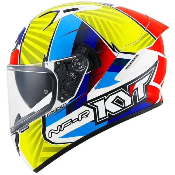Capacete KYT NF-R Xavi Flores 2021 - Azul/Vermelho/Amarelo
