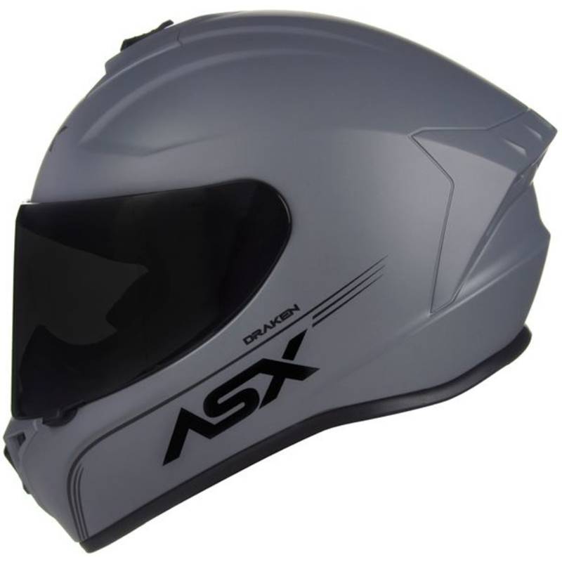 Capacete ASX Draken Solid Cinza Fosco