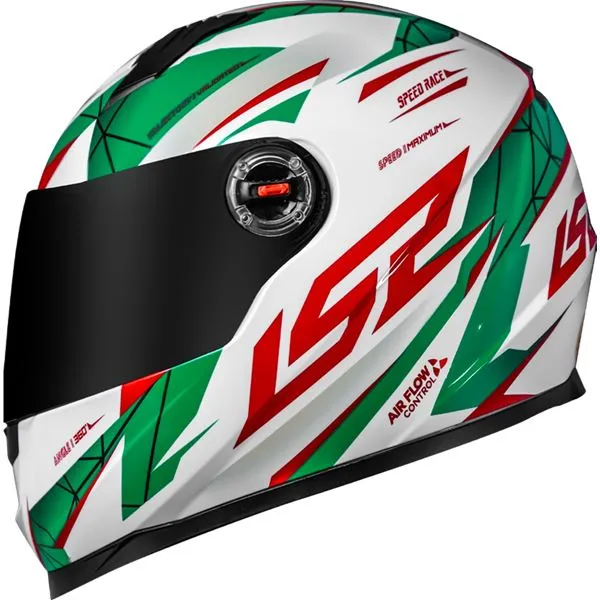 Capacete LS2 FF358 Draze Verde & Vermelho