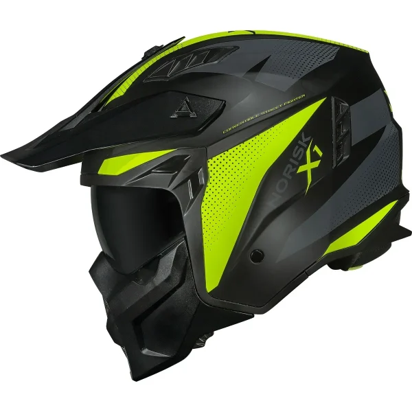 Capacete Norisk Darth II - Preto Fosco & Amarelo