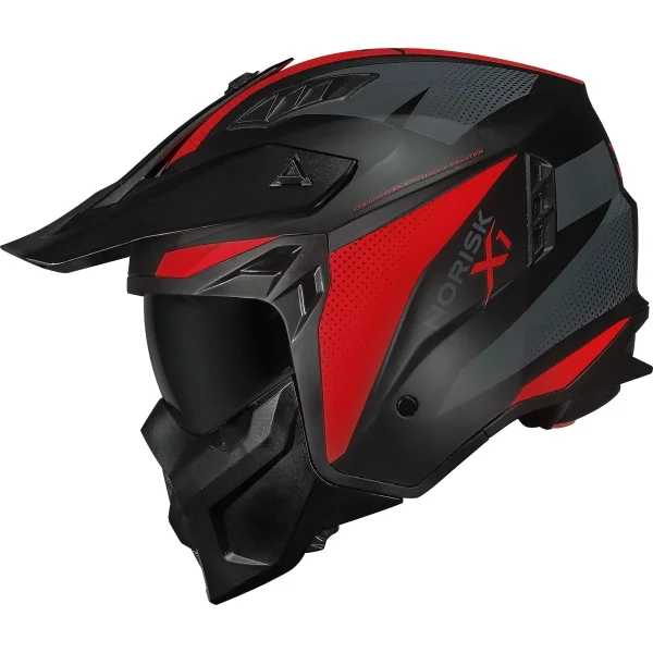 Capacete Norisk Darth II – Preto Fosco & Vermelho