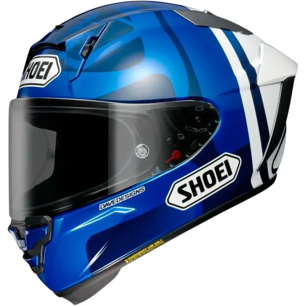 Capacete Shoei X-SPR Pro Marquez 73 V2 TC-2 - Azul & Branco