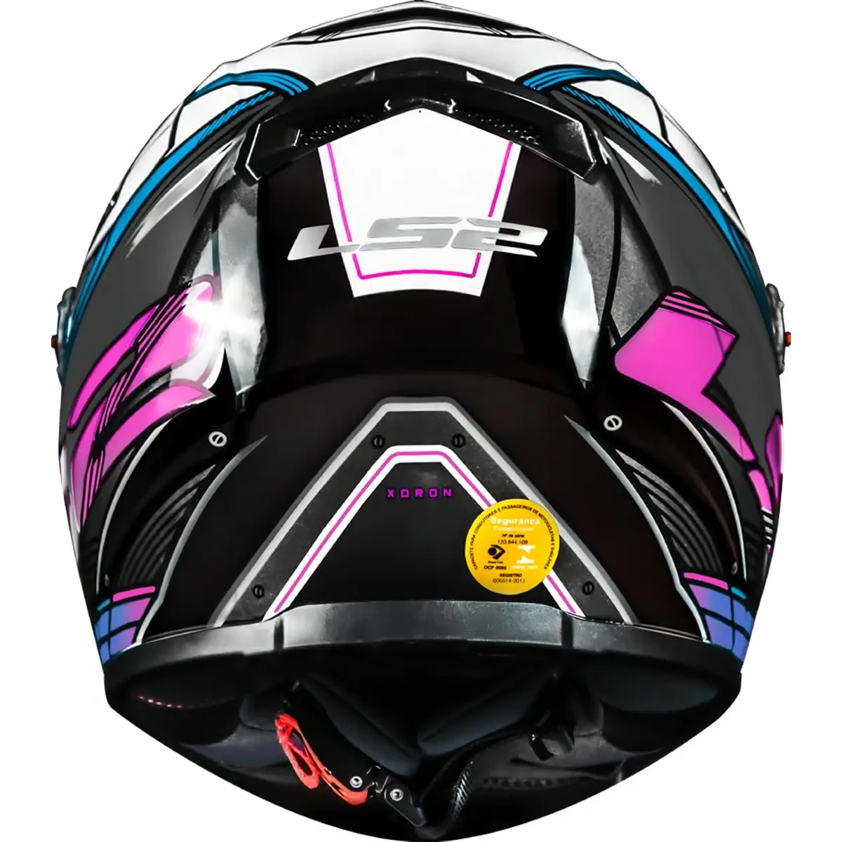 Capacete LS2 FF358 Xdron Rosa & Azul Cyan - Imagem 3