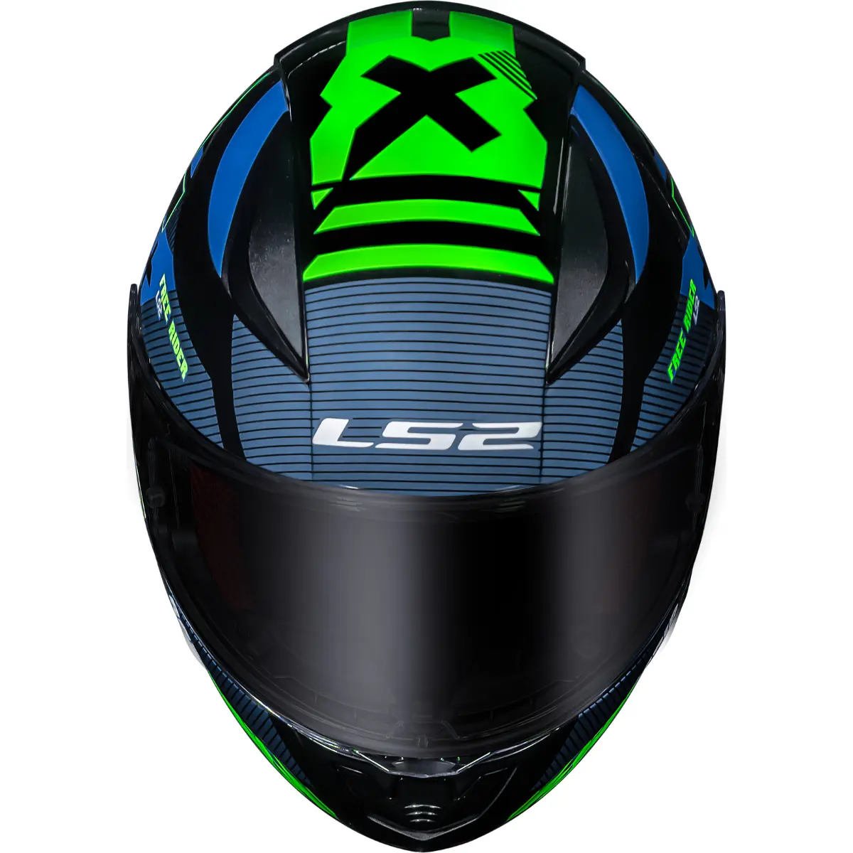 Capacete LS2 FF353 Rapid Xtreet Preto & Verde - Imagem 2