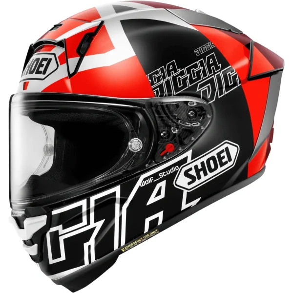 Capacete Shoei X-SPR Pro Diggia 2 TC-1 - Preto/Vermelho/Cinza