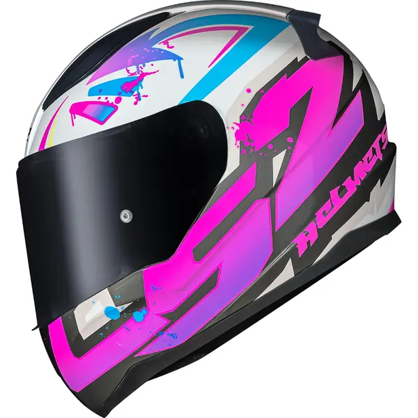 Capacete LS2 FF353 Rapid Tagline Branco & Rosa
