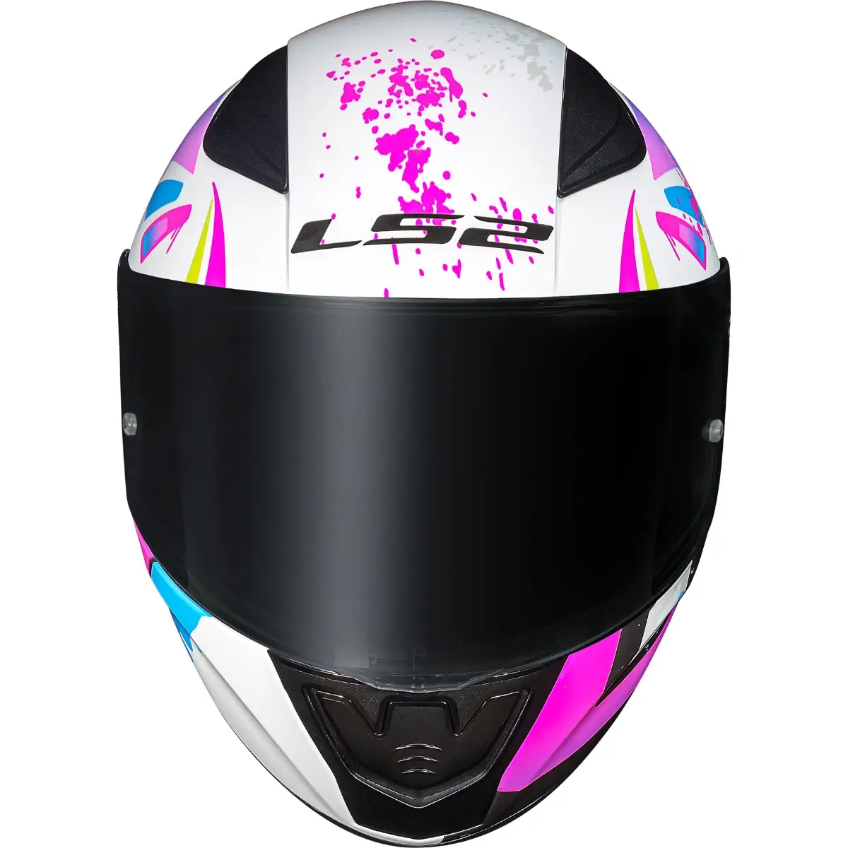 Capacete LS2 FF353 Rapid Tagline Branco & Rosa - Imagem 2