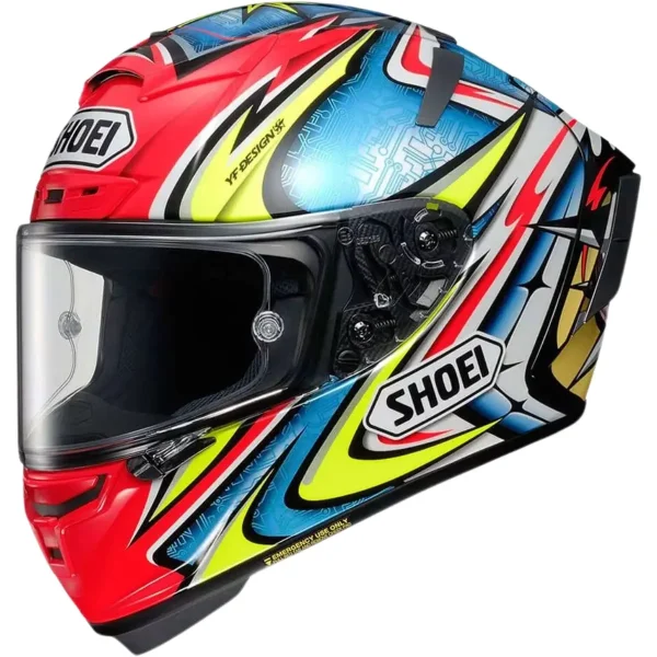 Capacete Shoei X-SPR Pro Daijiro TC-1 - Azul/Amarelo/Vermelho