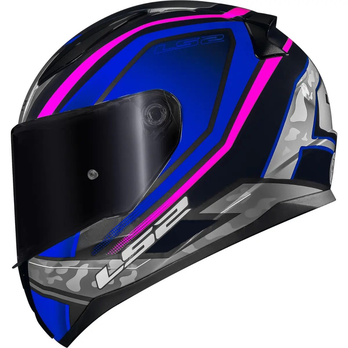 Capacete LS2 FF353 Rapid UFO Rosa & Azul