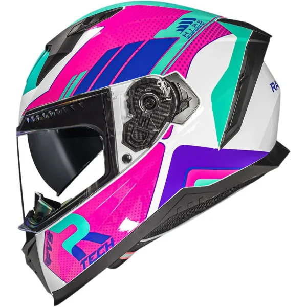 Capacete Race Tech VOLT Track Branco e Rosa