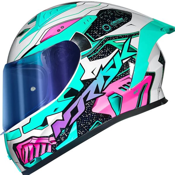 Capacete Norisk Flow Robot - Branco & Verde