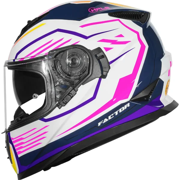 Capacete Norisk FF302 Soul II Factor - Branco & Rosa