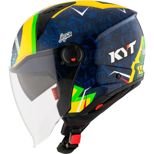 Capacete KYT D-City Diogo Moreira 2024 - Azul & Amarelo
