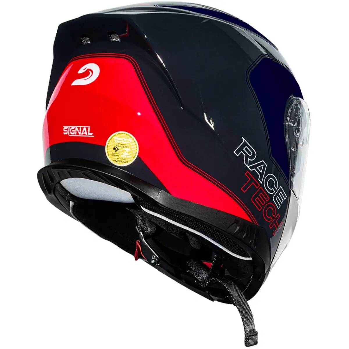 Capacete Race Tech Signal Active Azul & Branco - Imagem 4