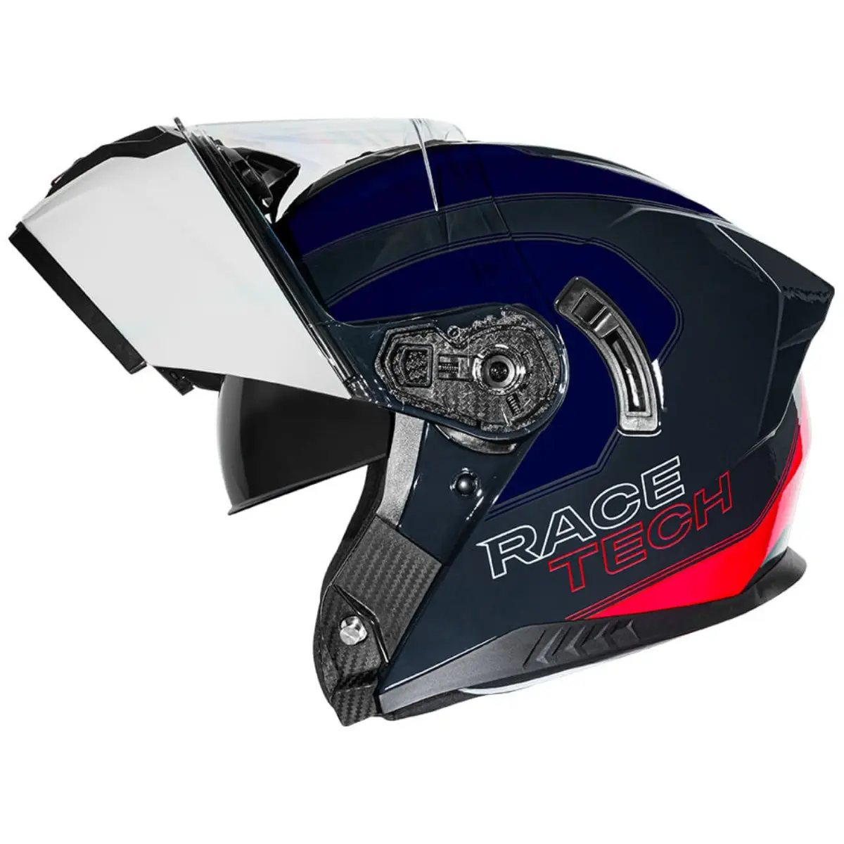 Capacete Race Tech Signal Active Azul & Branco - Imagem 3
