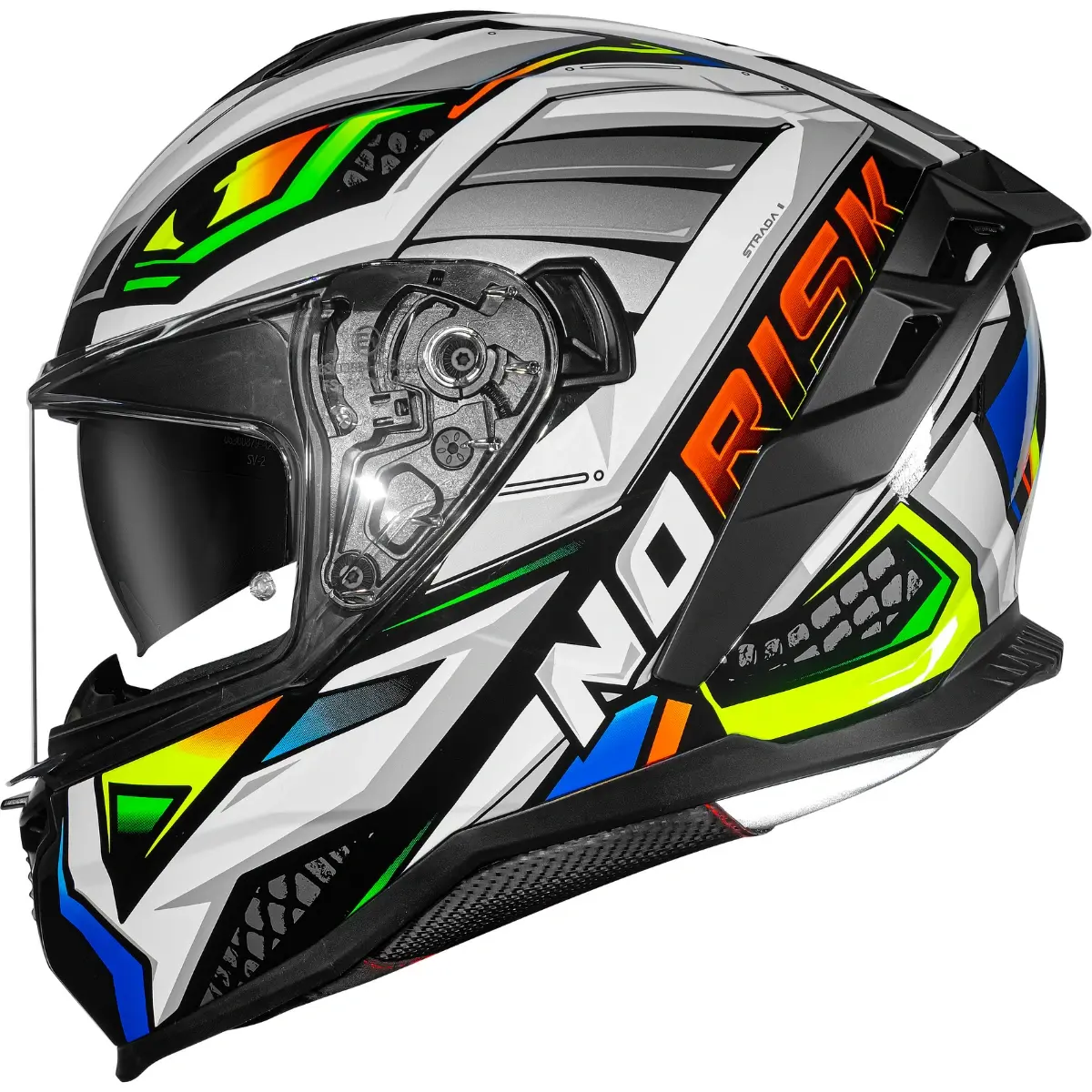 Capacete Norisk Strada II Reptel - Vermelho & Azul - Imagem 2