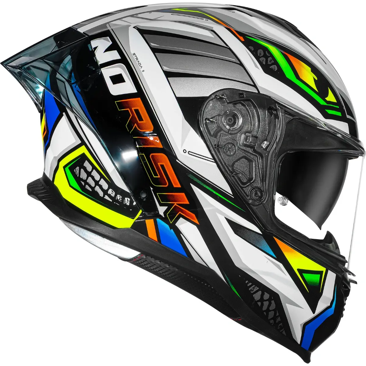 Capacete Norisk Strada II Reptel - Vermelho & Azul - Imagem 3