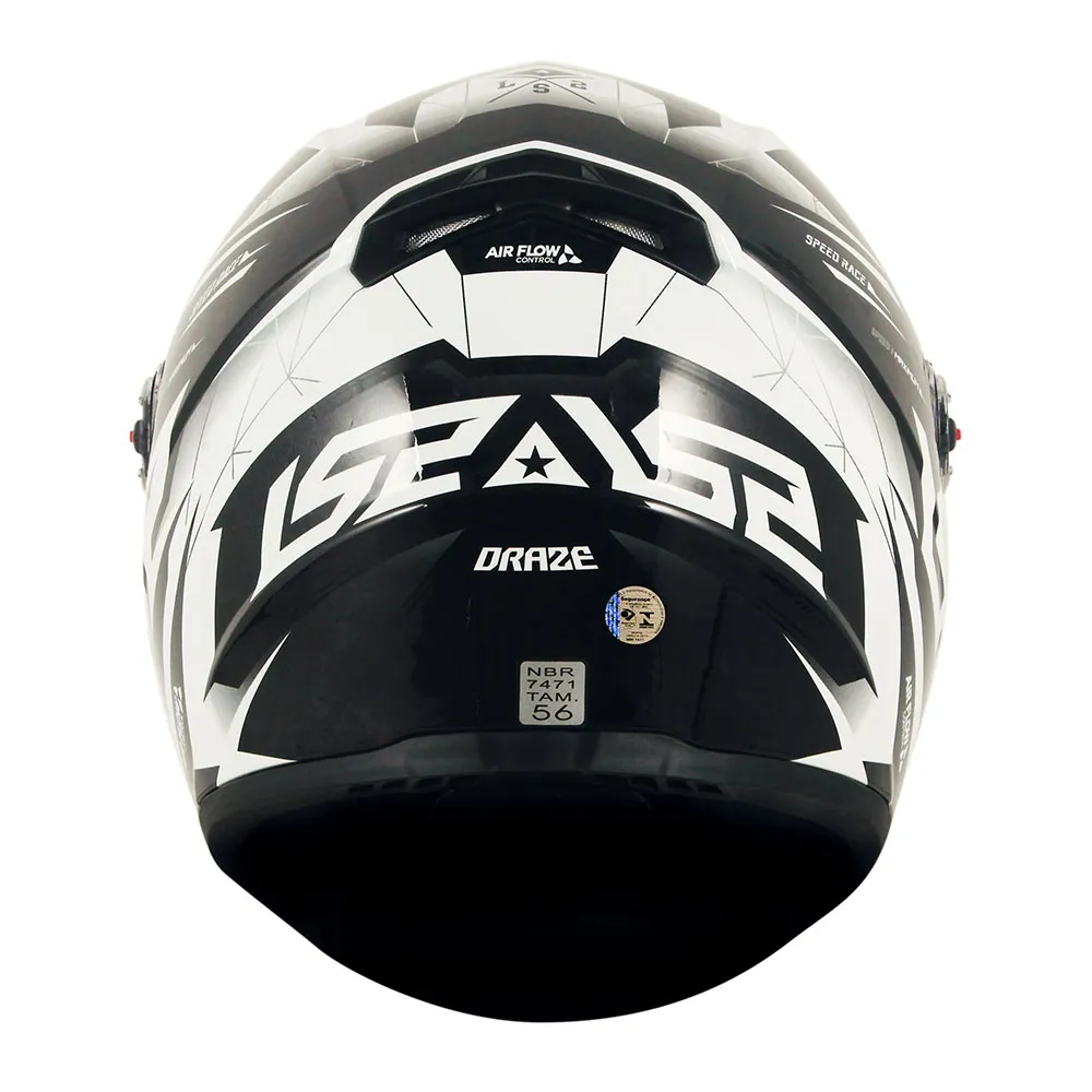Capacete LS2 FF358 Draze Preto & Branco - Imagem 4