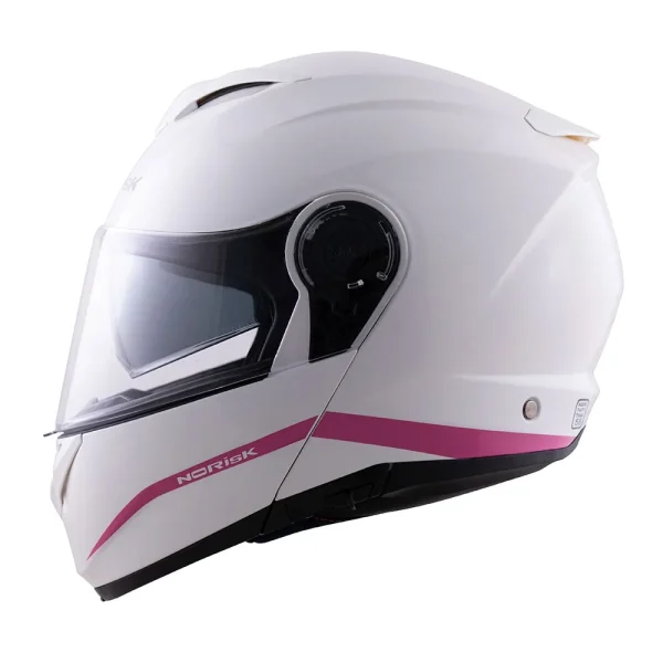 Capacete Norisk Simplicity - Branco & Rosa