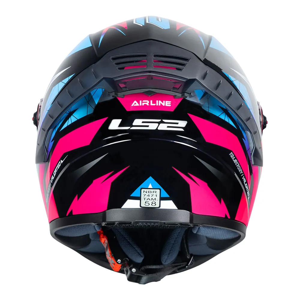 Capacete LS2 FF358 Pro Airline Azul & Roxo - Imagem 3