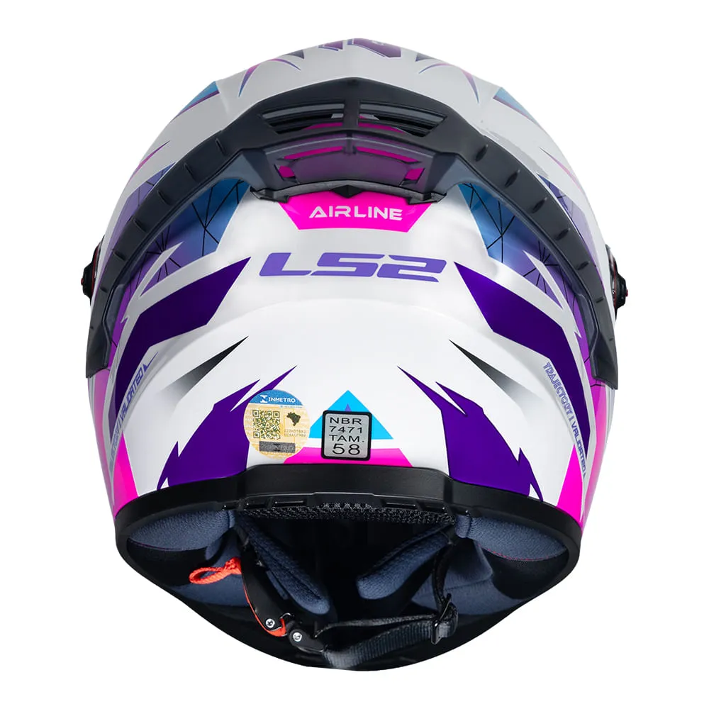Capacete LS2 FF358 Pro Airline Branco & Rosa - Imagem 3