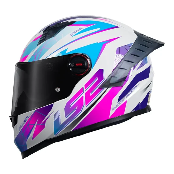Capacete LS2 FF358 Pro Airline Branco & Rosa