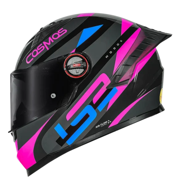 Capacete LS2 FF358 Pro Modok Preto & Rosa