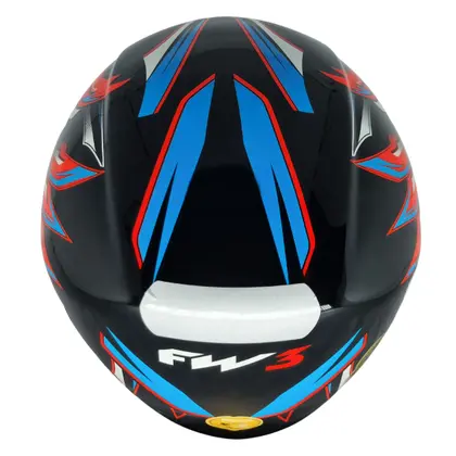 Capacete FW3 X-Open Eagle Vermelho & Azul - Imagem 3