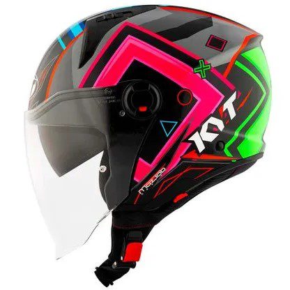 Capacete KYT D-City Ratthapark - Azul & Rosa