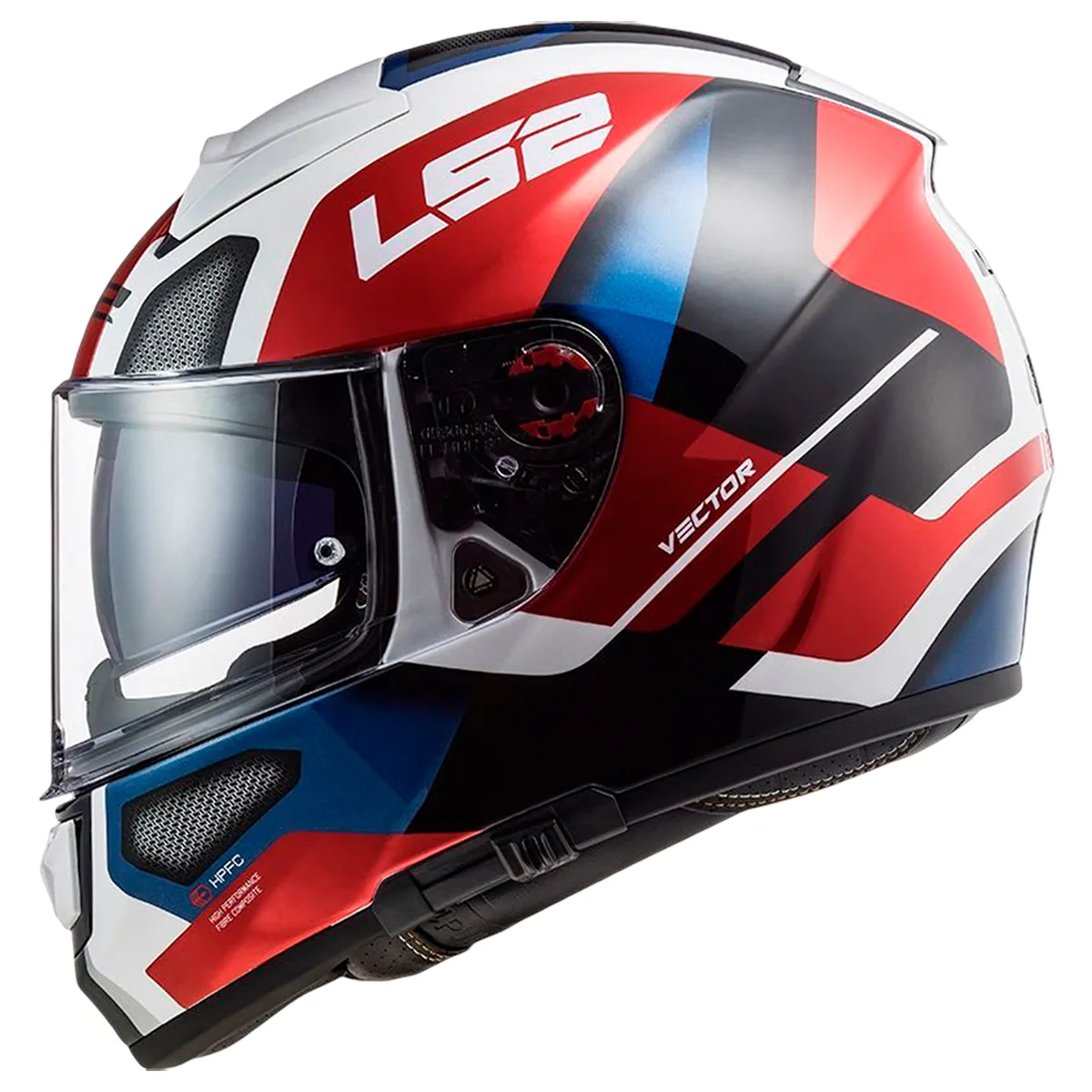 Capacete LS2 FF397 Vector Automat Branco & Vermelho