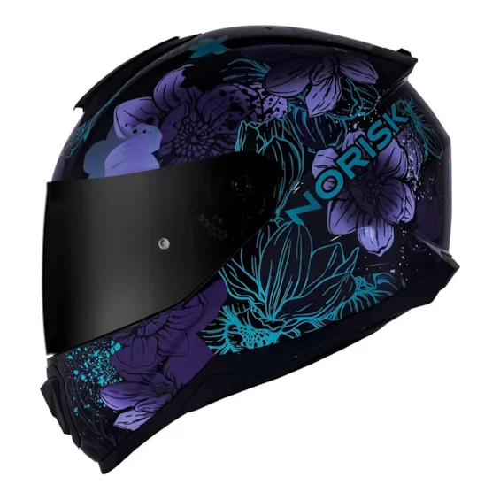 Capacete Norisk Razor Bloom - Preto & Roxo