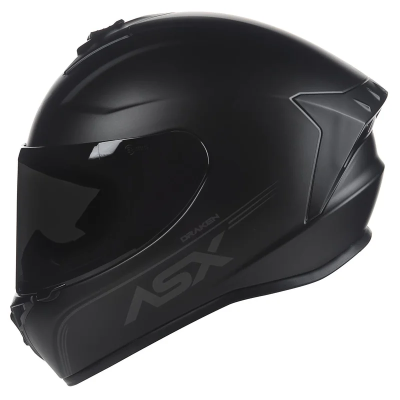 Capacete ASX Draken Solid Preto Fosco