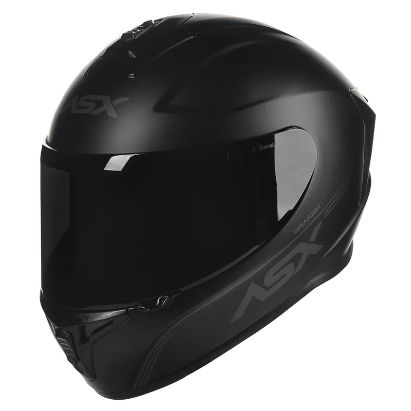 Capacete ASX Draken Solid Preto Fosco - Imagem 2