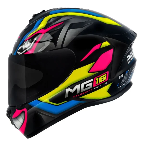 Capacete ASX Draken Marianny Preto/Rosa/Tiffany