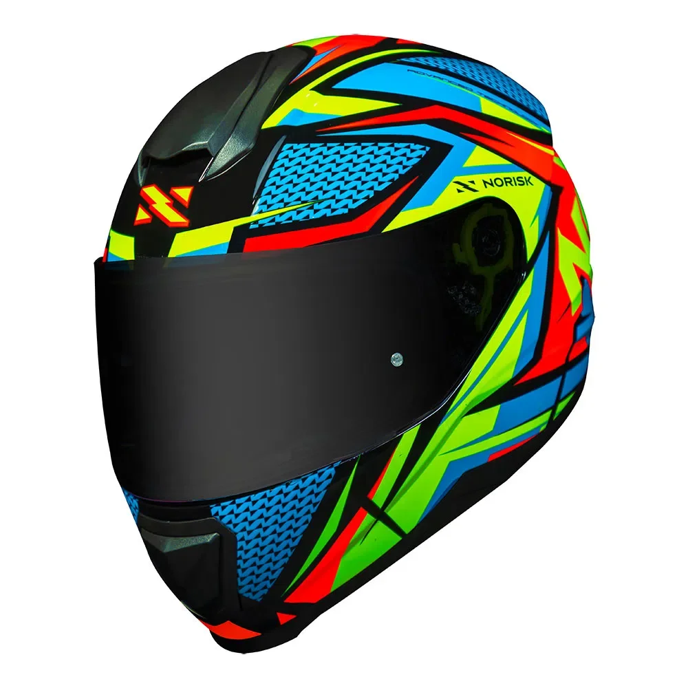 Capacete Norisk Razor Sharp – Preto/Amarelo/Laranja - Imagem 2