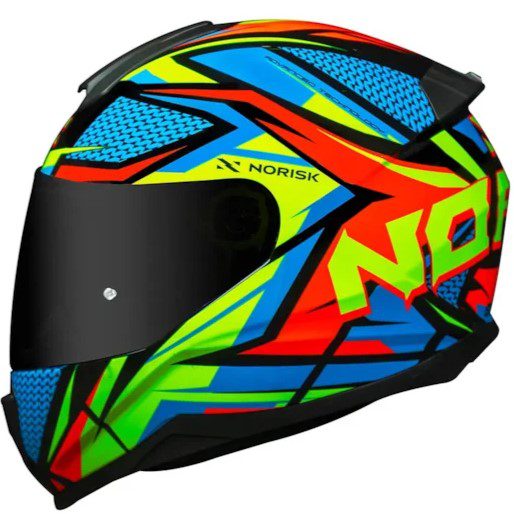 Capacete Norisk Razor Sharp – Preto/Amarelo/Laranja