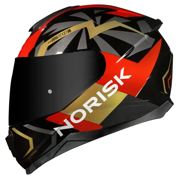 Capacete Norisk Razor Godspeed - Vermelho & Dourado