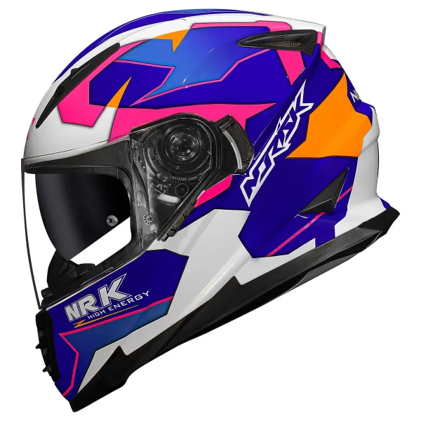 Capacete Norisk FF302 Soul District - Branco & Azul