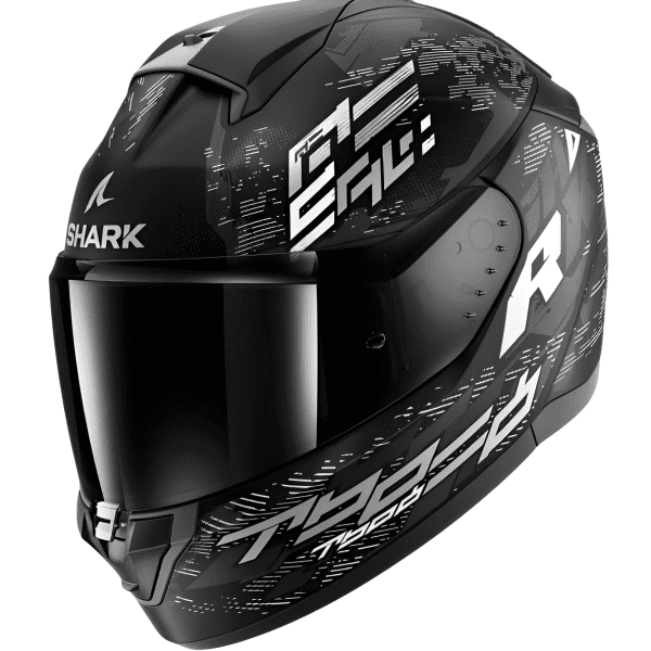 Capacete Shark Ridill 2 Molokai - Preto Fosco & Branco