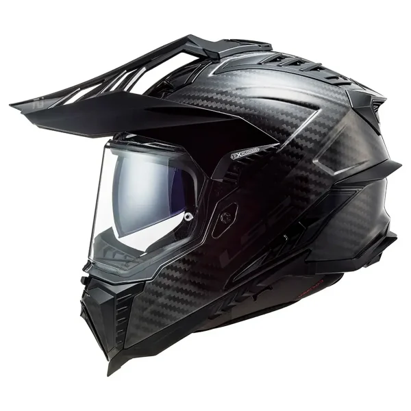 Capacete LS2 MX701 Explorer Carbon Monocolor Preto Fosco
