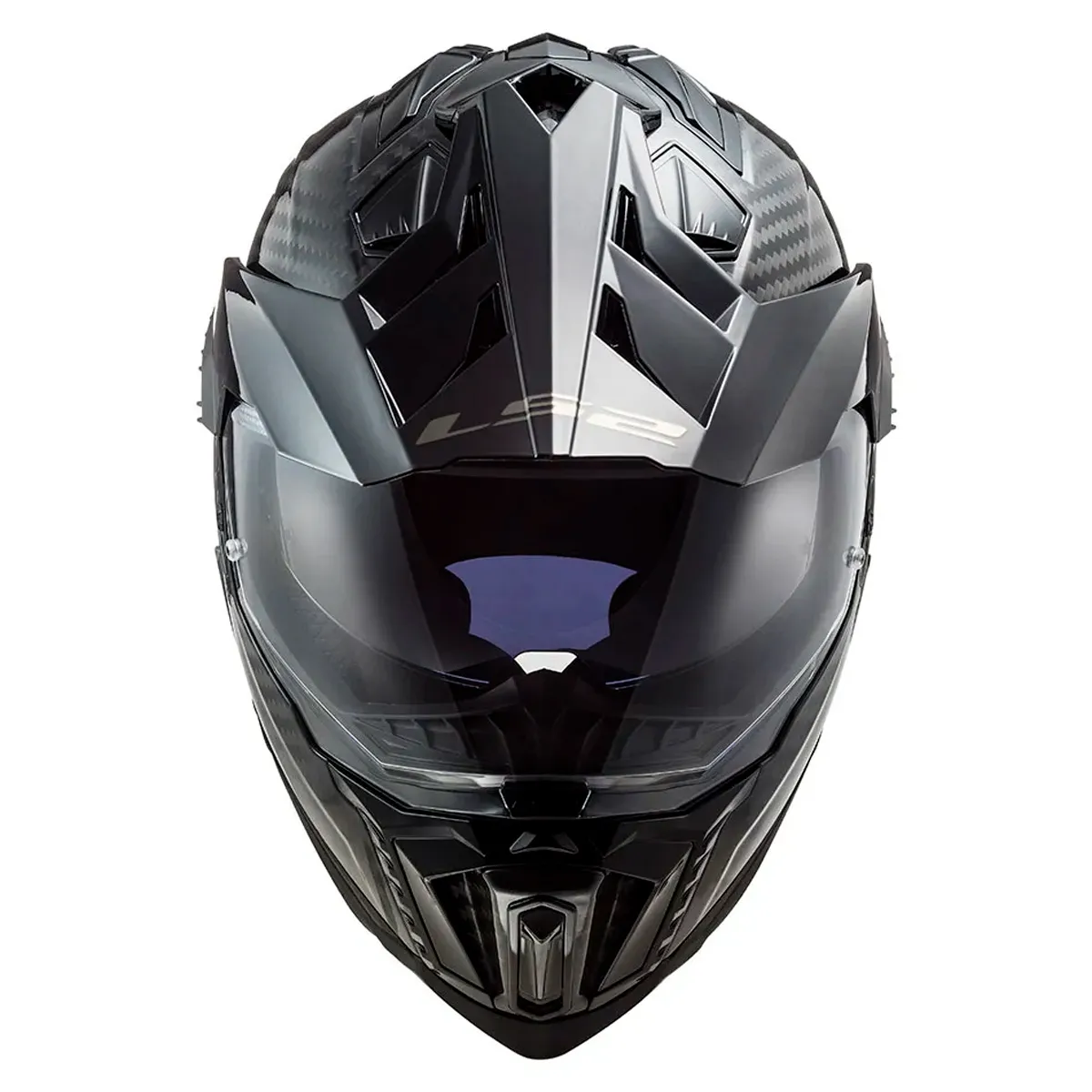 Capacete LS2 MX701 Explorer Carbon Monocolor Preto Fosco - Imagem 2