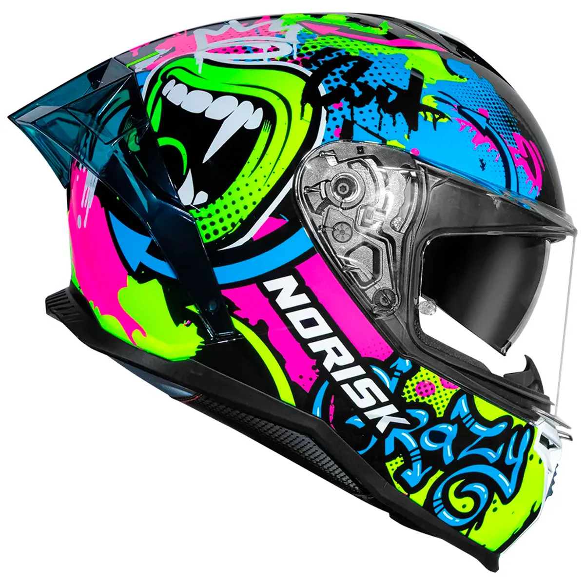 Capacete Norisk Strada II WOW - Preto & Amarelo - Imagem 3