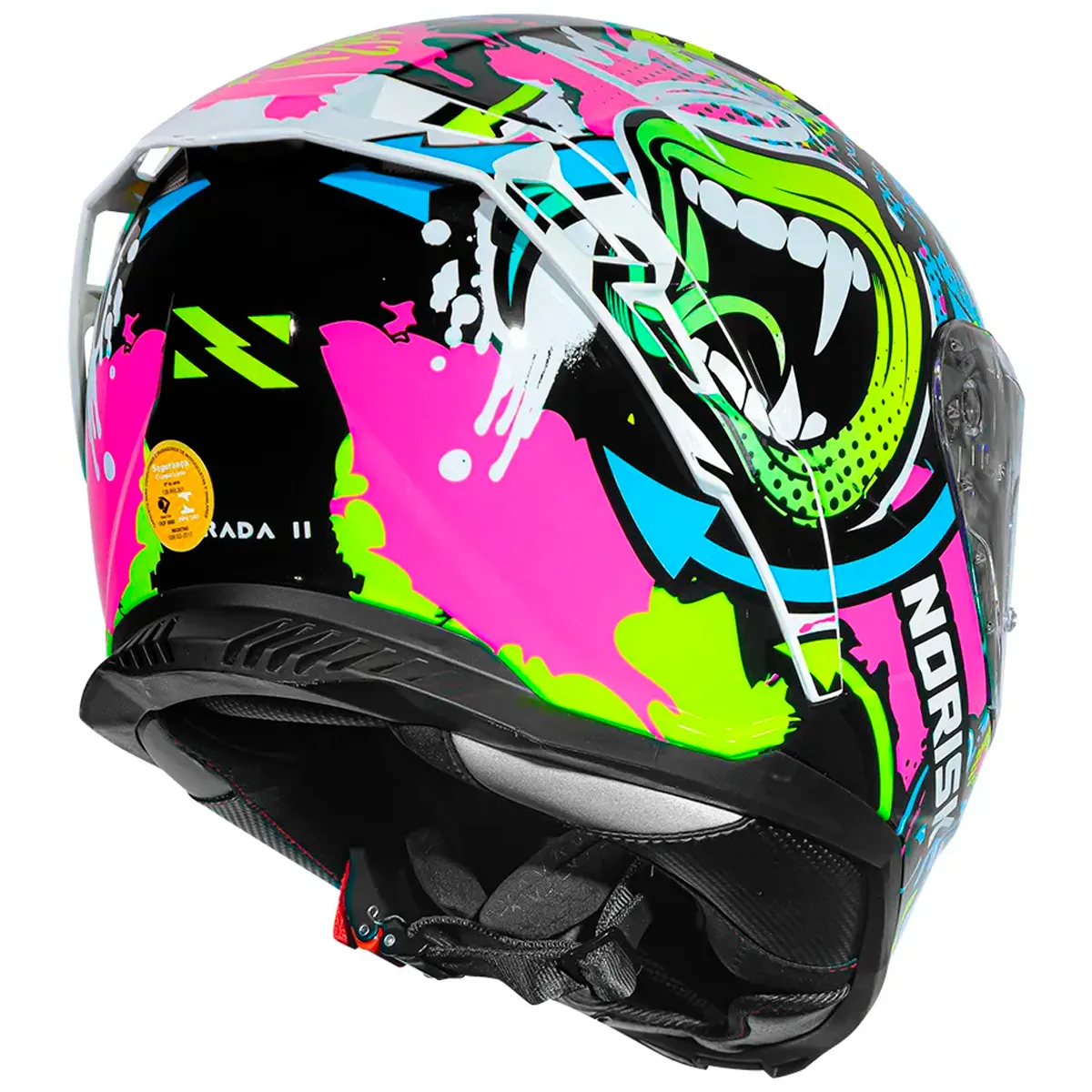 Capacete Norisk Strada II WOW - Preto & Amarelo - Imagem 4