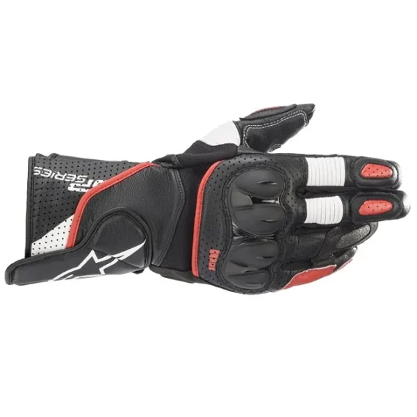 Luva Alpinestars SP 2 V3 - Preta/Branca/Vermelha